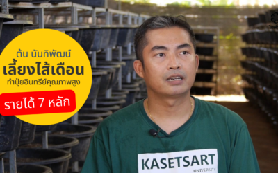 ฟาร์มไส้เดือน ผลิตปุ๋ยไส้เดือน